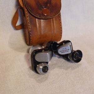 Vintage 7x18 Binoculars with Leather Case Binolux Made In Japan